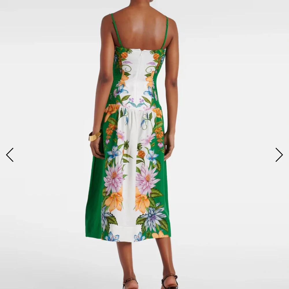 FARM Rio Sweet Bloom linen-blend midi dress - Picture 2 of 13